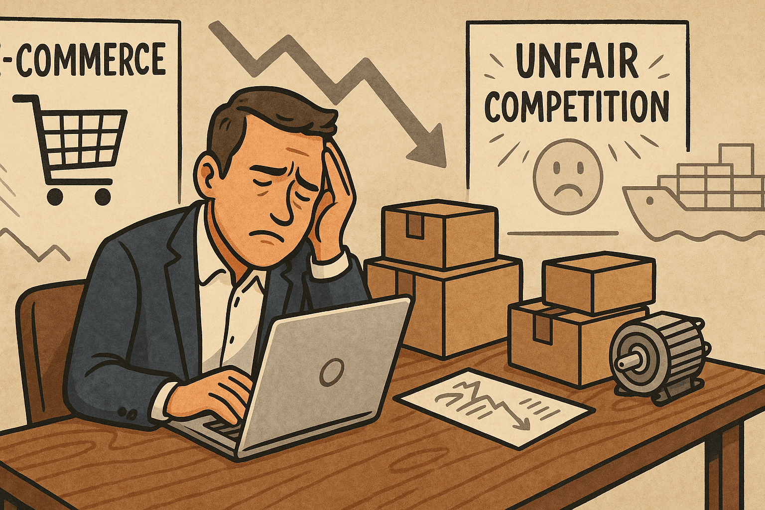 Comic of a reseller suffering